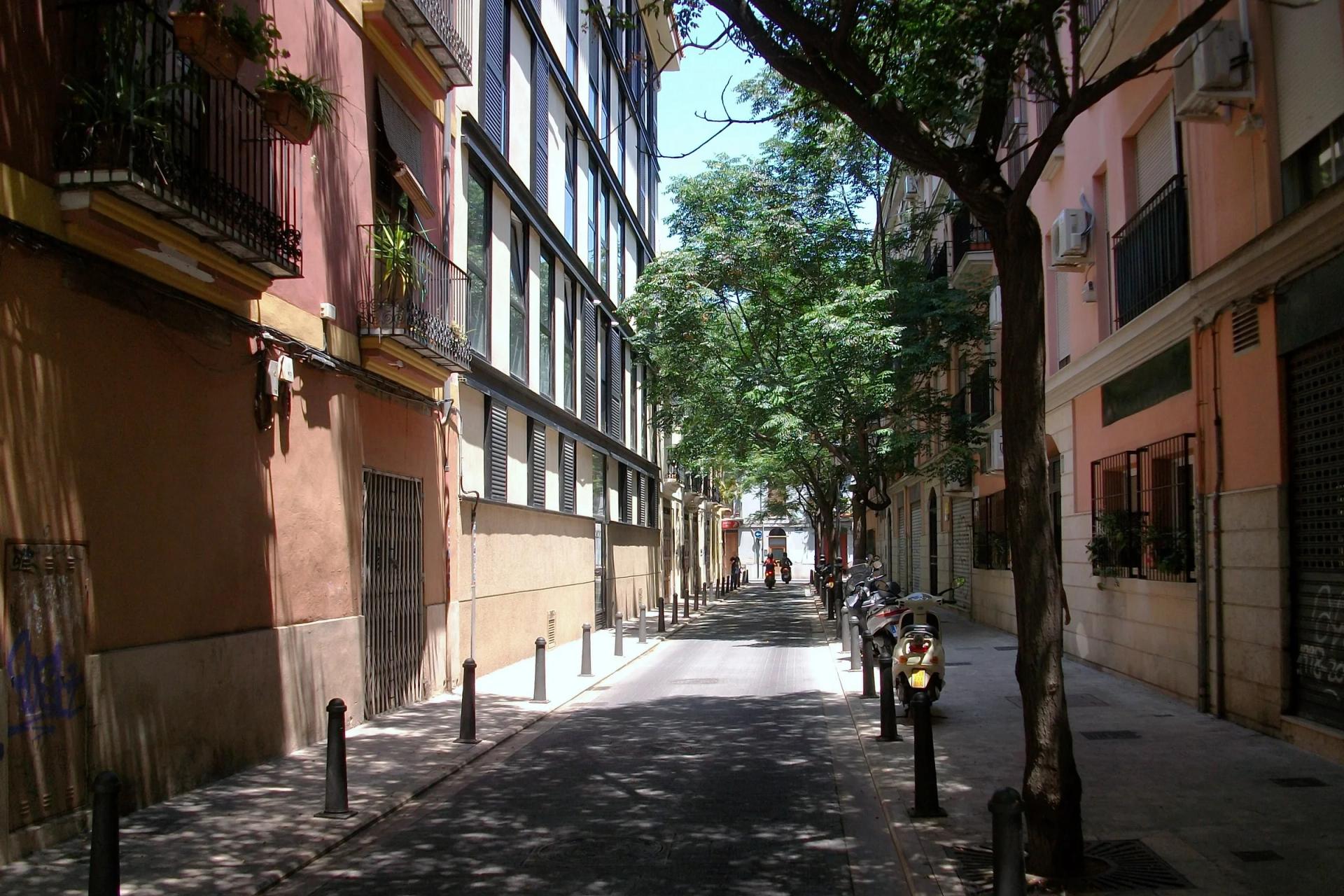 Carrer dels Soguers, una calle estrecha y tranquila del barrio del Carmen