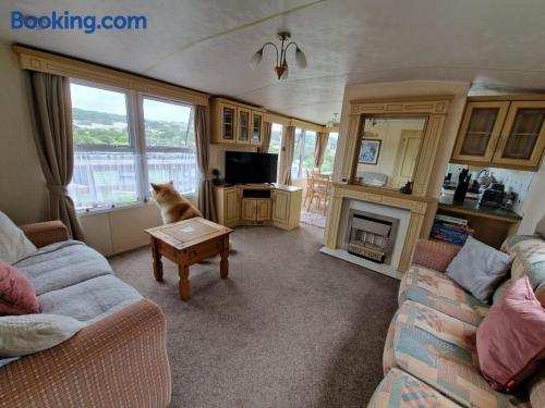 Haven on the Hill 2 Bed Caravan with Town Views of Aberystwyth