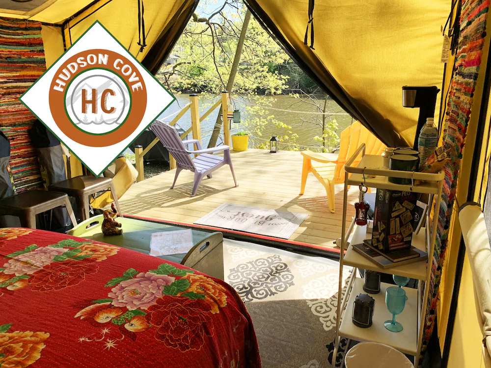 Hudson Valley’s Private Waterfront Camping Getaway